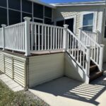 railing around porch of modular home in charlotte county florida